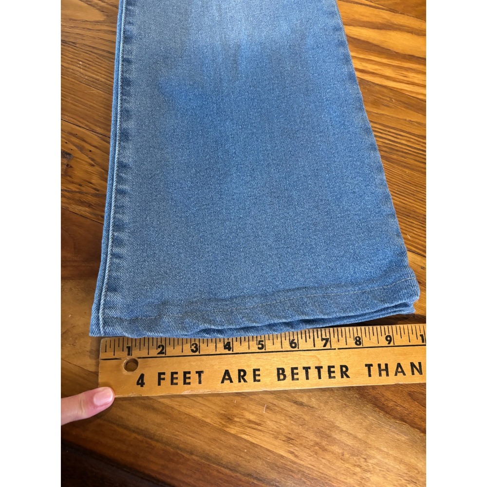 Jessica Simpson High Rise Flare Jeans Light Wash Blue Denim Stretch Size 10 - Picture 7 of 7